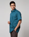 Cole Short Sleeve Shirt Regular Space Dyed Stripes