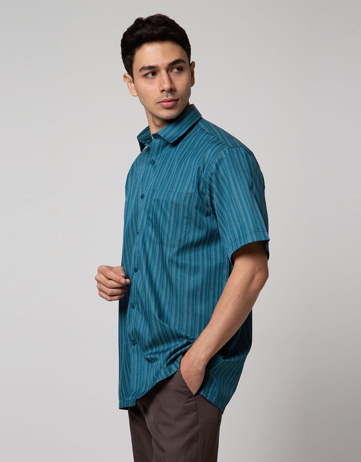 Cole Short Sleeve Shirt Regular Space Dyed Stripes