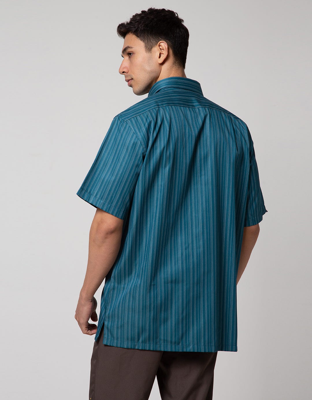 Cole Short Sleeve Shirt Regular Space Dyed Stripes