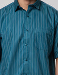 Cole Short Sleeve Shirt Regular Space Dyed Stripes