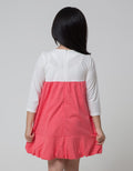 Little M Long Sleeve Midi Dress Overall Polka Dot Cat