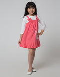 Little M Long Sleeve Midi Dress Overall Polka Dot Cat