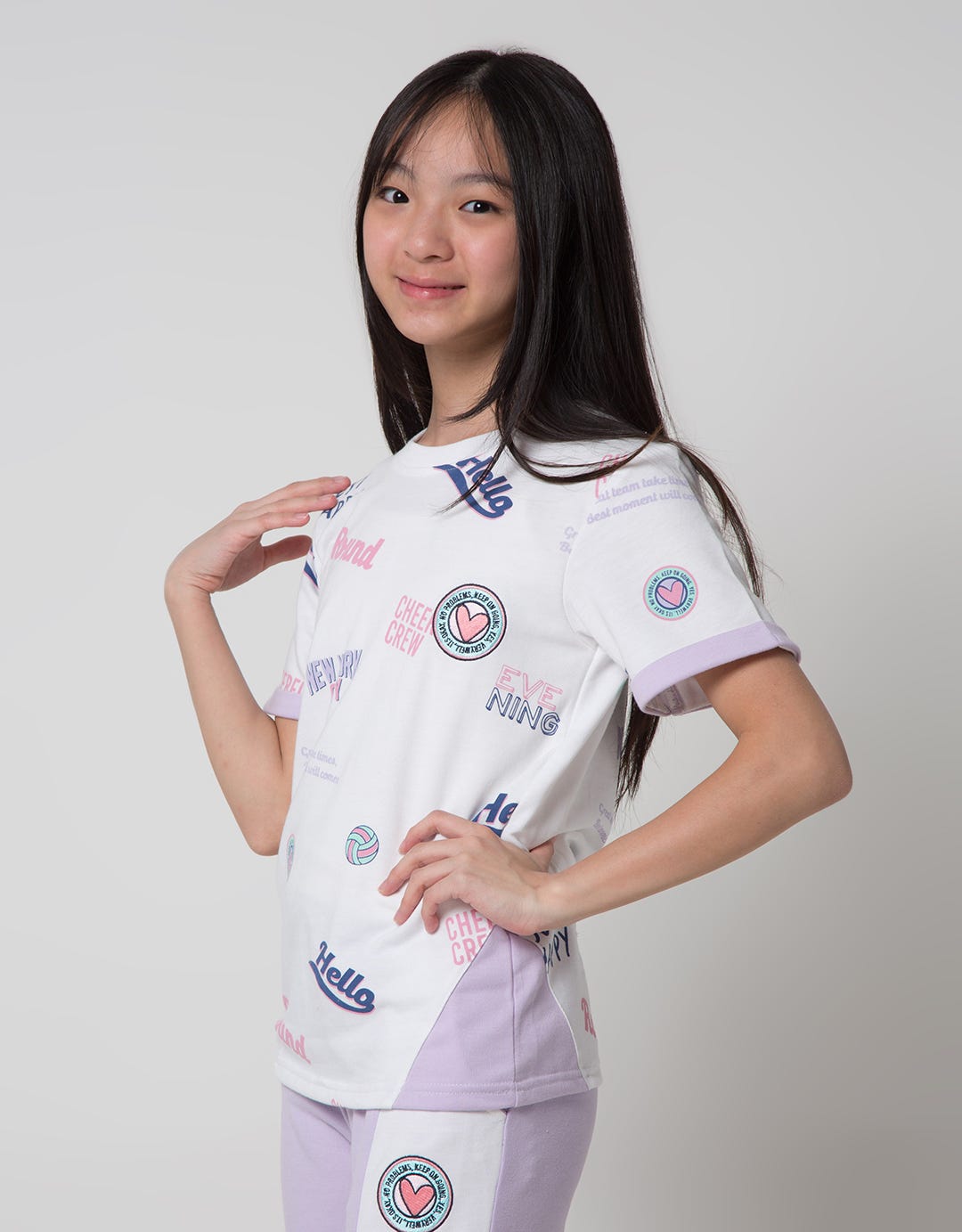 Nevada Sport Short Sleeve T-Shirt Basic Full Print Cheerful Girl