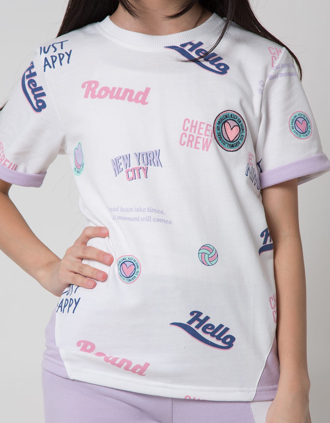 Nevada Sport Short Sleeve T-Shirt Basic Full Print Cheerful Girl