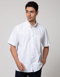 Stanley Adams Short Sleeve Shirt Regular Cvc Dobby Check Pattern