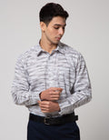 Stanley Adams Long Sleeve Shirt Poplin Print Stripes