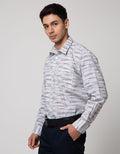 Stanley Adams Long Sleeve Shirt Poplin Print Stripes