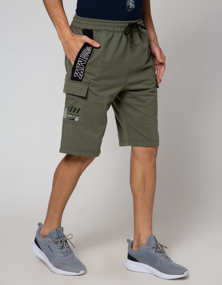 American Jeans Short Pants Knit Print Cargo Pocket