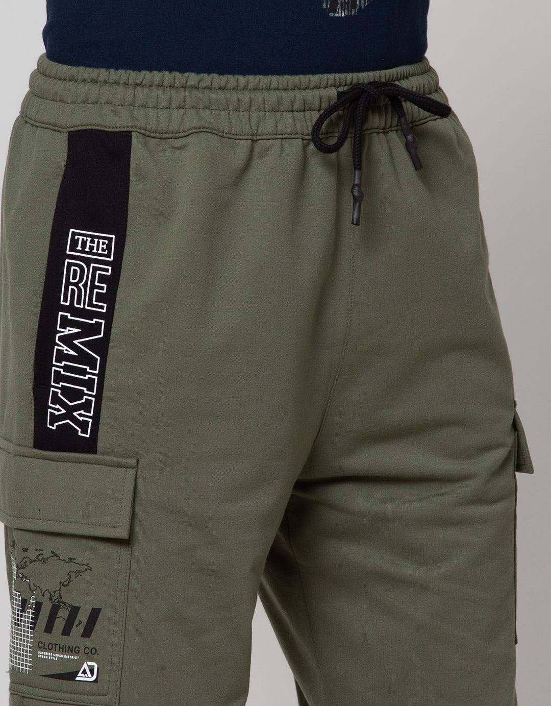 American Jeans Short Pants Knit Print Cargo Pocket