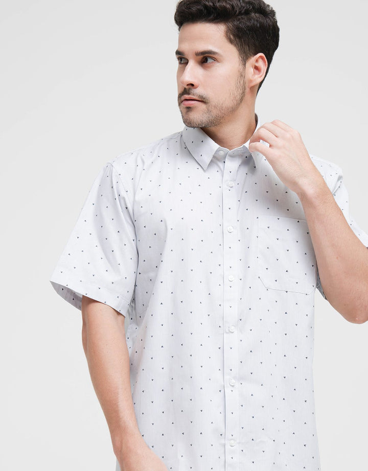 Stanley Adams Short Sleeve Shirt Regular Motif Print