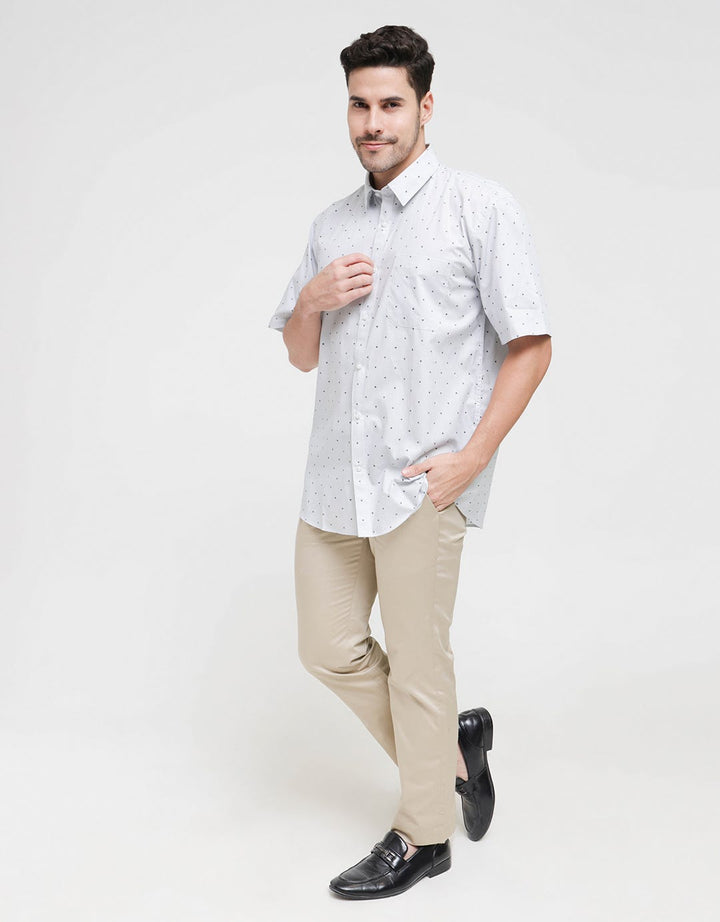 Stanley Adams Short Sleeve Shirt Regular Motif Print