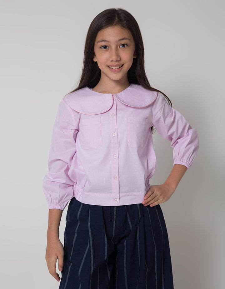 Nevada Round Collar Girls Shirt