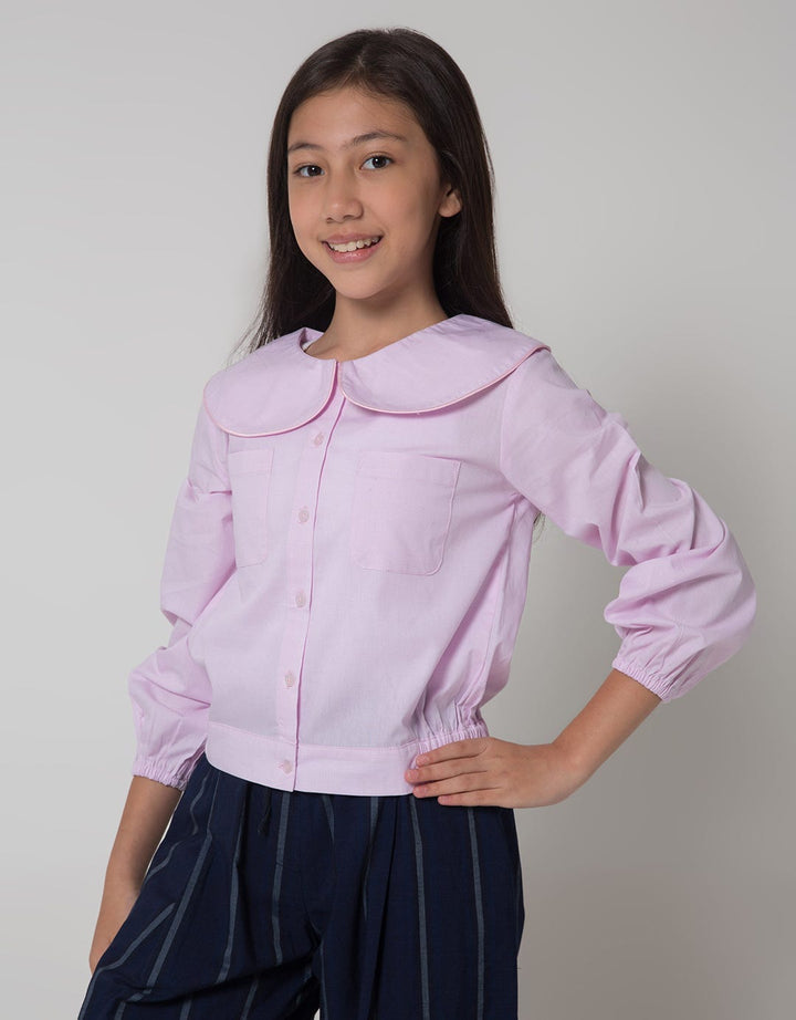 Nevada Round Collar Girls Shirt
