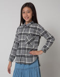 Nevada Flannel Pocket Kemeja Anak Perempuan