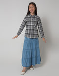 Nevada Flannel Pocket Kemeja Anak Perempuan