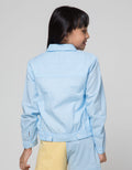 Nevada Long Sleeve Shirt Striped Crop With Ripple