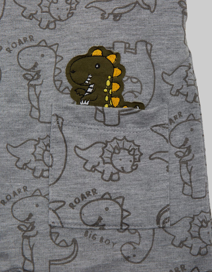 Pipiniko Overall Print Outline Dino