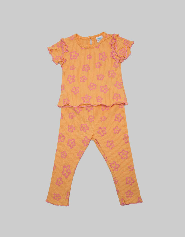Pipiniko Set Print Big Flower Top