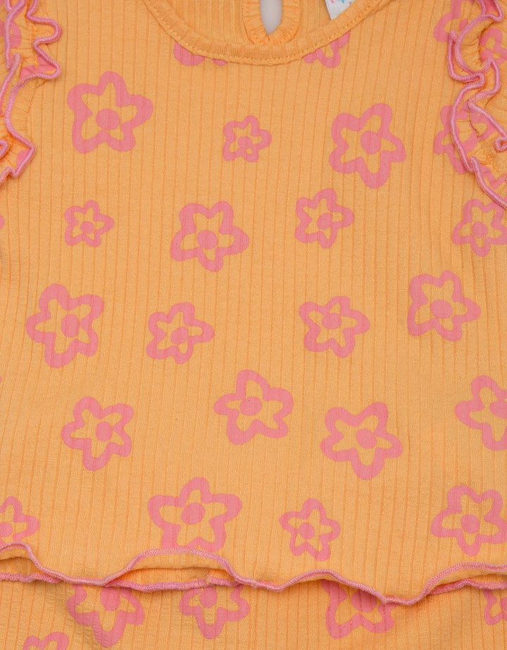 Pipiniko Set Print Big Flower Top