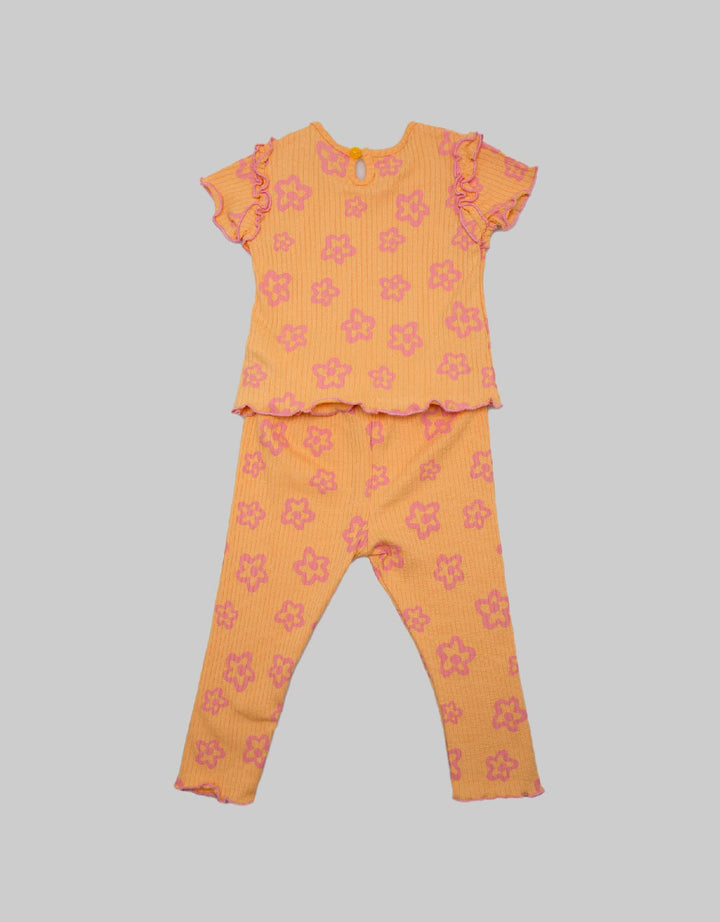 Pipiniko Set Print Big Flower Top