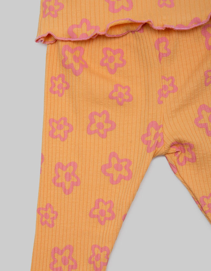Pipiniko Set Print Big Flower Top