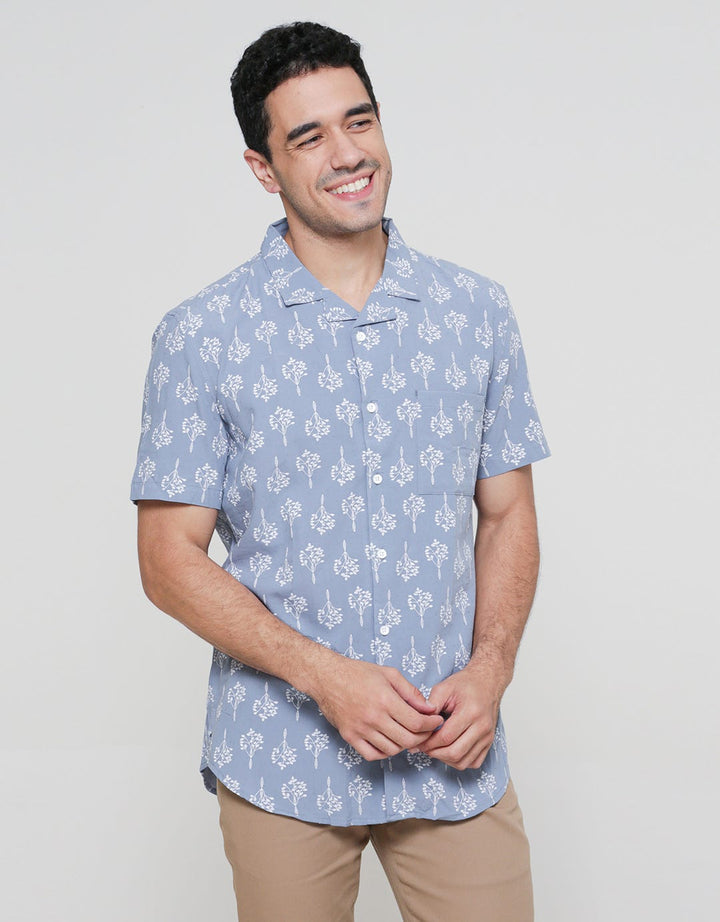 Andrew Smith Full Print Kemeja Lengan Pendek Pria