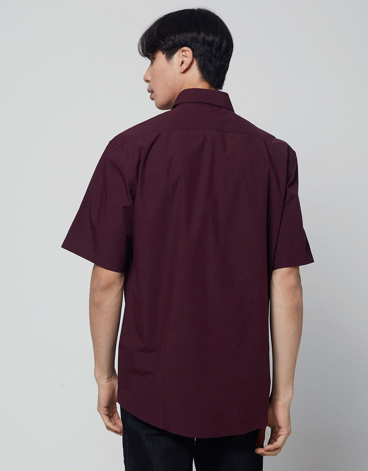 Cole Sateen Kemeja Pendek Regular Pria