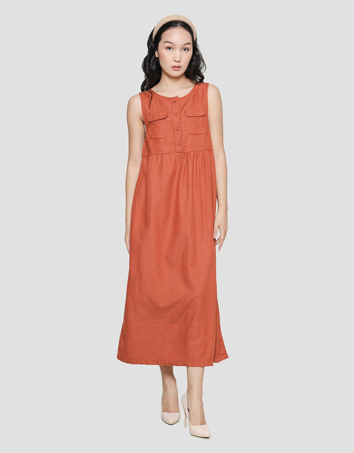 Cardinal Girl Simply Dress Wanita