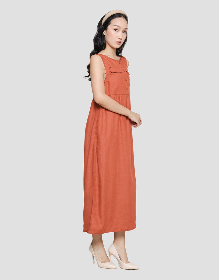 Cardinal Girl Simply Dress Wanita