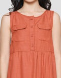 Cardinal Girl Simply Dress Wanita