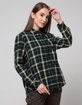 Cardinal Girl Small Plaid Motif Kemeja