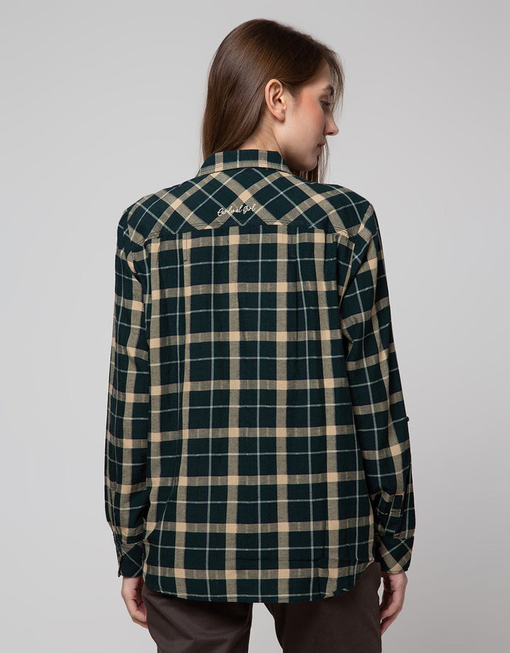 Cardinal Girl Small Plaid Motif Shirt