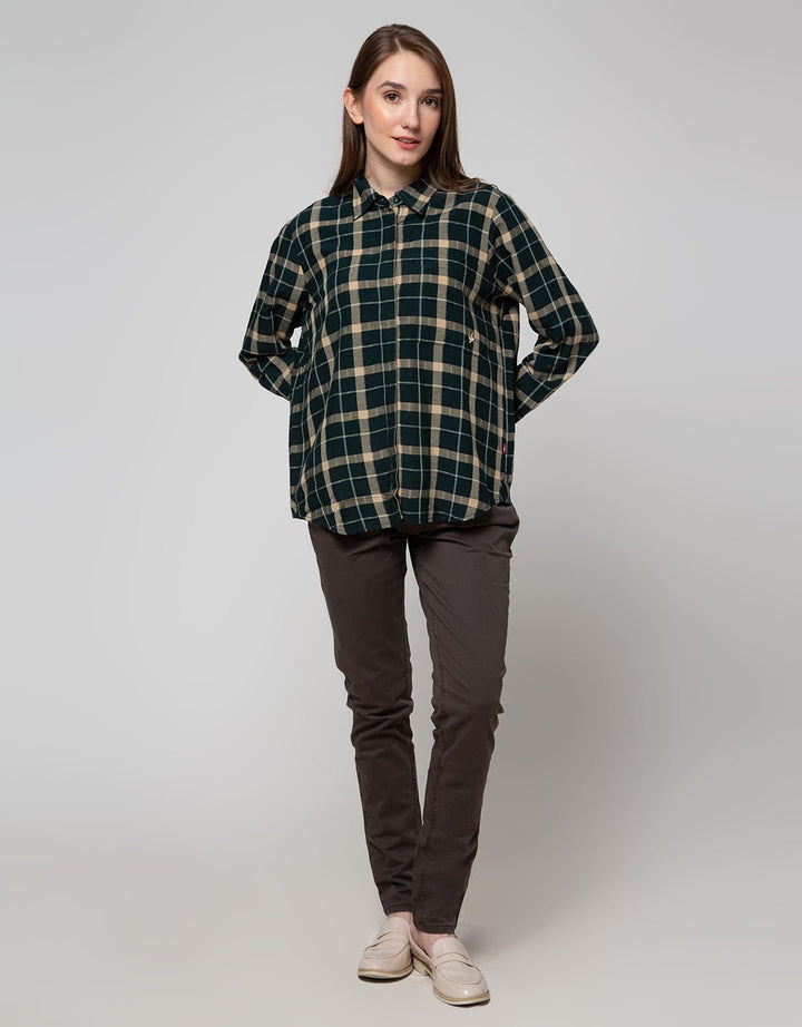 Cardinal Girl Small Plaid Motif Shirt