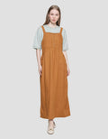 Cardinal Girl Overall With Pocket Dress Wanita