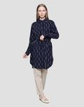Cardinal Girl Stripe Dot Kemeja Tunik Wanita