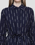 Cardinal Girl Stripe Dot Kemeja Tunik Wanita