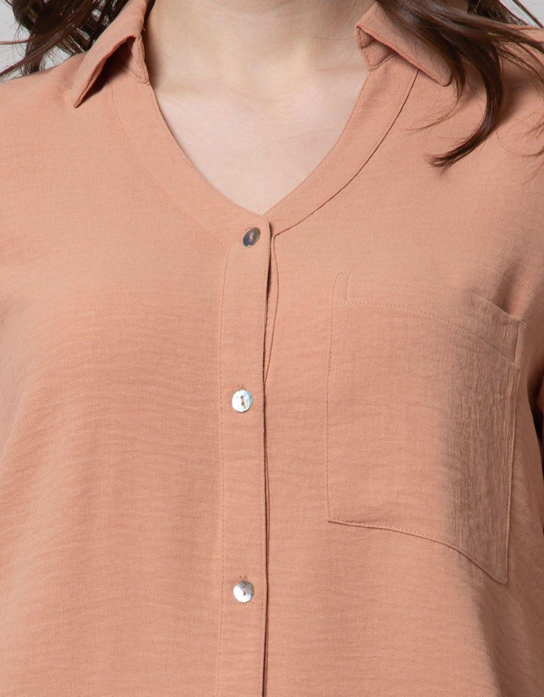 Connexion Short Sleeve Blouse Airflow Crinkle With Pocket Shirt