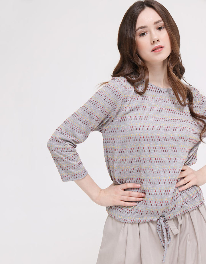 Connexion Back And Stripe Kaos Wanita
