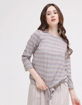 Connexion Back And Stripe Kaos Wanita