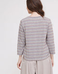 Connexion Back And Stripe Kaos Wanita