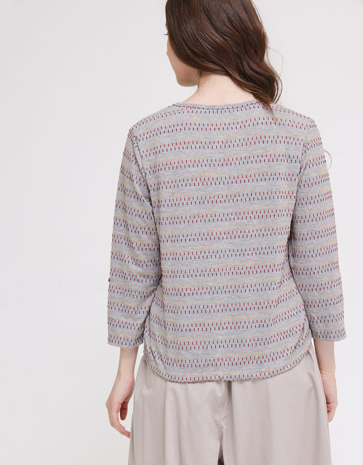 Connexion Back And Stripe Kaos Wanita
