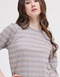 Connexion Back And Stripe Kaos Wanita