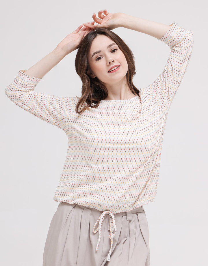 Connexion Back And Stripe Kaos Wanita
