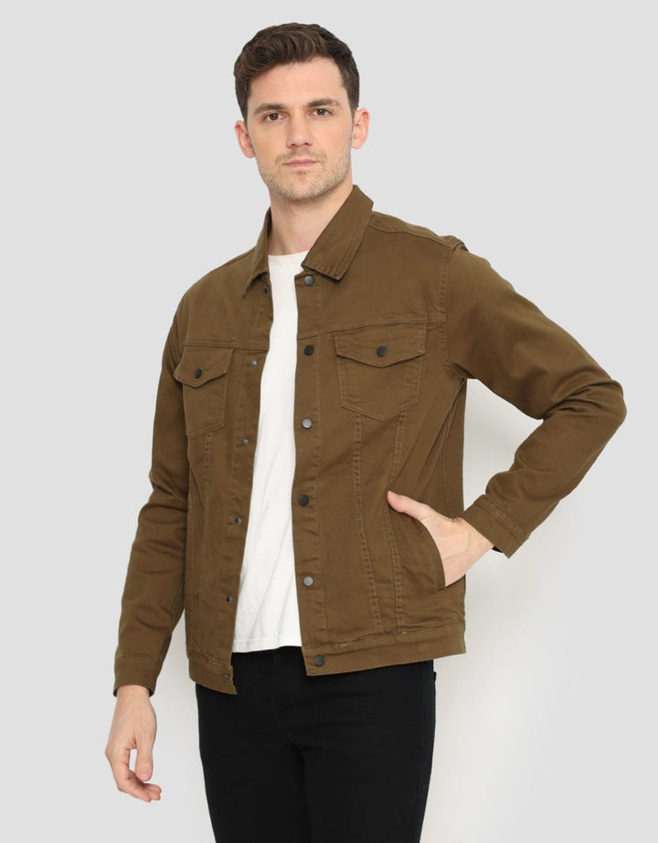 d&amp;f Denim Jacket Olive Wood