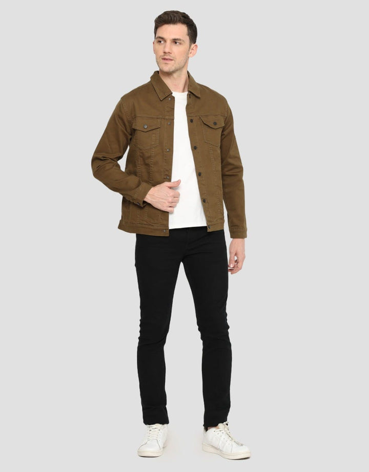 d&amp;f Denim Jacket Olive Wood