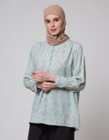 Annisa Long Sleeve Blouse With Pleats On Side