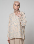 Annisa Long Sleeve Blouse With Pleats On Side