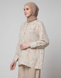 Annisa Long Sleeve Blouse With Pleats On Side