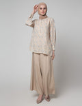 Annisa Long Sleeve Blouse With Pleats On Side