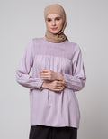 Annisa Long Sleeve Blouse With Smok On Chest